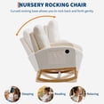 thumbnail image 3 of Modern Nursery Rocking Chair with Charge and Side Pocket, Rocker Glider for Living Room, Bedroom, Nursing Room, 3 of 7
