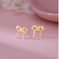 thumbnail image 6 of 925 Sterling Silver Bow Stud Earrings for Women Teens Bow Ribbon Earrings Stud Bowknot Earrings, 6 of 12