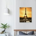 thumbnail image 3 of ARISTURING  Paris Canvas Wall Art Black and White Eiffel Tower at Gold Sunrise Picture Painting Modern Cityscape Poster Artwork Framed for Home Office Bedroom Decor Ready to Hang, 3 of 4