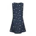 thumbnail image 4 of Yongcuo Independence Day Girls' Patriotic Sleeveless Dress Red, White, and Blue Stars & Stripes Summer Casual Outfit for Kids Dark Blue 110, 4 of 4