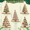 thumbnail image 2 of Gingerbread Christmas Decorations Set of 5 Christmas Tree Shaped Tabletop Ornaments Decorative Gingerbread Design Wooden Holiday Display Figurines One Size, 2 of 5