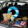 thumbnail image 2 of Uourmeti Trunk Cover for Pet Floral Dragonfly Print, Easy to Clean Cargo Mat, Durable Washable 29" x 39", 2 of 7