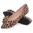 thumbnail image 3 of Zapatos planos TN TANGNEST, a la moda para mujer, con lazo, leopardo, amarillo, 3 of 7