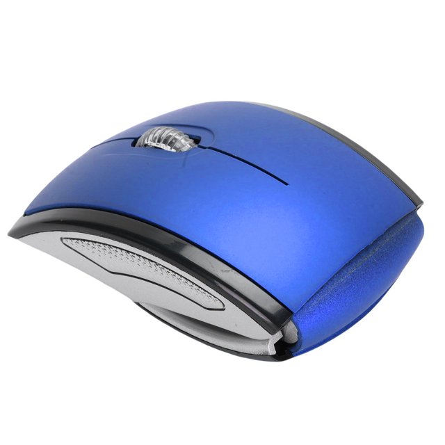 Folding Wireless Mouse, Computer Travel 2.4G Mice with Receiver, Magnetic Power Off Switch, Portable for Laptop