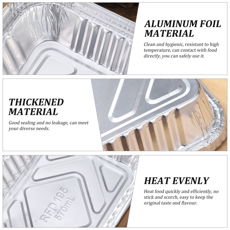  Hemoton 30pcs 570ml Disposable Eco-Friendly BBQ Aluminum Foil  BBQ Grill Tray Aluminum Foil Tin Liners Aluminum Drip Pans Silver : Patio,  Lawn & Garden