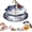 Bule, variant on TripleHBB Umbrella Shape Ceramic Tea Strainer,2026 Creativie Teas Infuser,Chinese Blue & White Porcelain Loose Leaf Filter with Rotating Design,Multi-Purpose Tea Infuser for Kung Fu/Coffee/Brewing