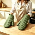 thumbnail image 5 of Oven Mitts and Pot Holders Set 4 Piece Heart Pattern Heat Resistant Cotton Kitchen Gloves for Baking Cooking Grilling and Serving Meals, 5 of 7