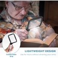 thumbnail image 4 of SHAR Folding Pocket Magnifier with Light, 3X Rectangular Reading Magnifier with Dimmable LED for Seniors with Macular Degeneration, Diary, Books, Small Print, Lighted Gift for Low Vision, 4 of 5
