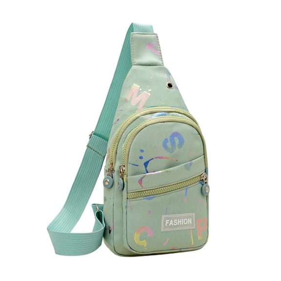 Crossbody Bag for Unisex,Sling Backpack with Colorful Print,Water-Resistant Lightweight with Adjustable Strap,for Daily Commute Travel Shopping