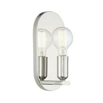 Trade Winds Shay 1-Light Wall Sconce in Polished Nickel