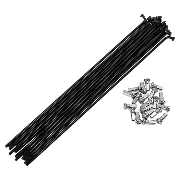 20 Set 12G Bicycle Spokes 200mm Bike Wheel Spokes Carbon Steel Black