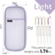 thumbnail image 4 of Grid Mesh Pen Pencil Case with Zipper Clear Makeup Color Pouch Cosmetics Bag Multi-Purpose Travel School Teen Girls Transparent Stationary Bag Purple, 4 of 4