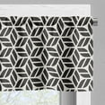 thumbnail image 3 of Ambesonne Lattice Valance Pack of 2, Simple Striped Leaf Motifs, 54"X18", Charcoal Grey Eggshell, 3 of 5