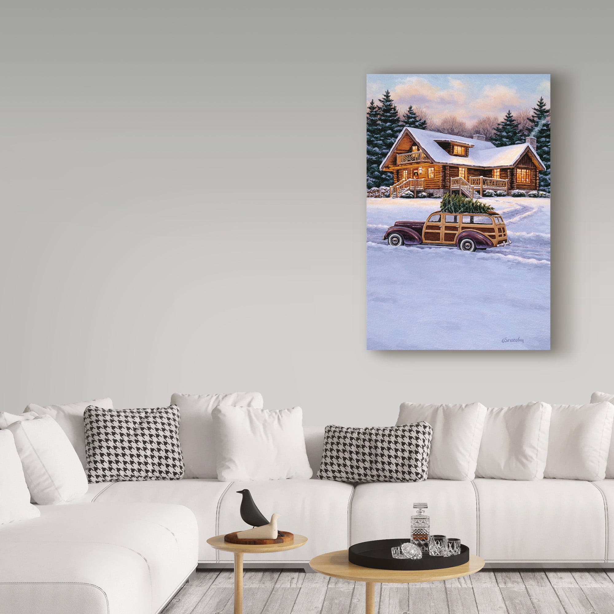 Trademark Fine Art 'Log Cabin' Canvas Art by William Breedon