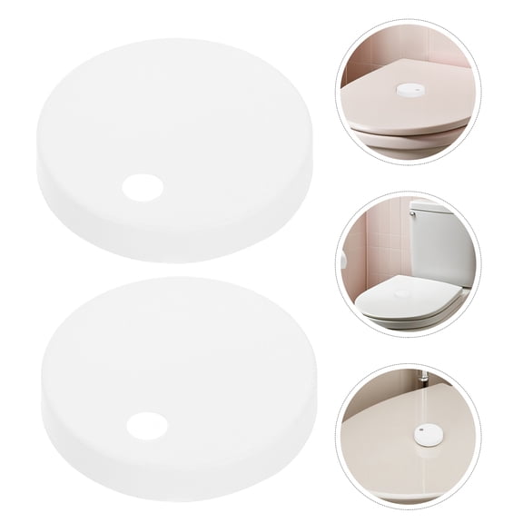 LITINKIMI 4-Pack White Toilet Bolt Covers Plastic Caps for Universal Toilet Seat Screw and Decoration