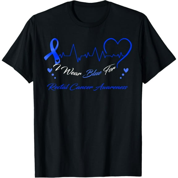 Crewneck Unisex Tee - I Wear Blue For RECTAL CANCER AWARENESS T-Shirt