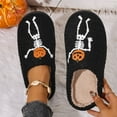thumbnail image 6 of Halloween Slippers for Women Men Cute House Bedroom Slip on Shoes Memory Foam Indoor Outdoor Couple Slippers Gifts, 6 of 8