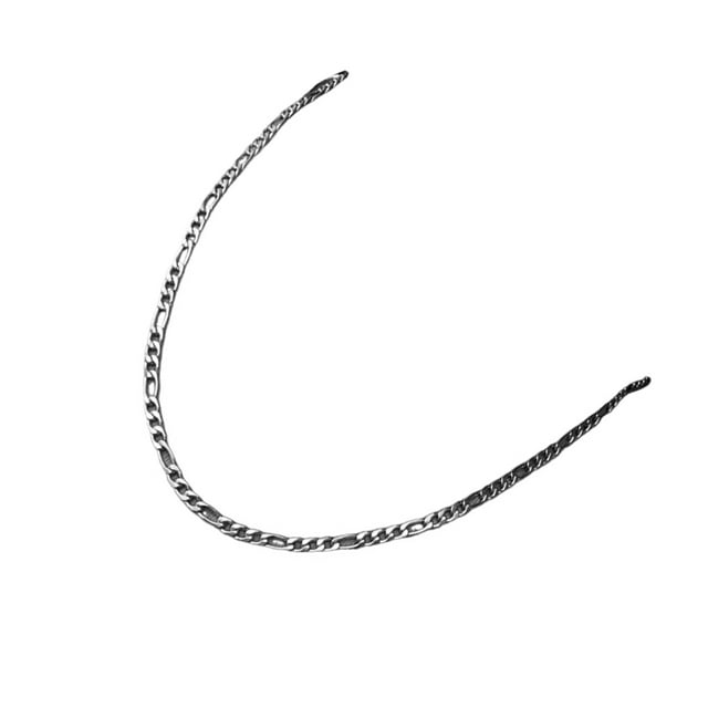 mmirethe Métal Hip Hop Style Collier Large Application Exquise Fabrication à la Mode Chaîne Colliers Argent 70cm 1Set