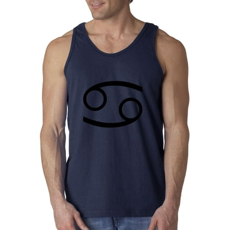 Trendy USA 951 - Men's Tank-Top Cancer Symbol Zodiac Sign The Crab 2XL (Best Zodiac Sign For Cancer Man)
