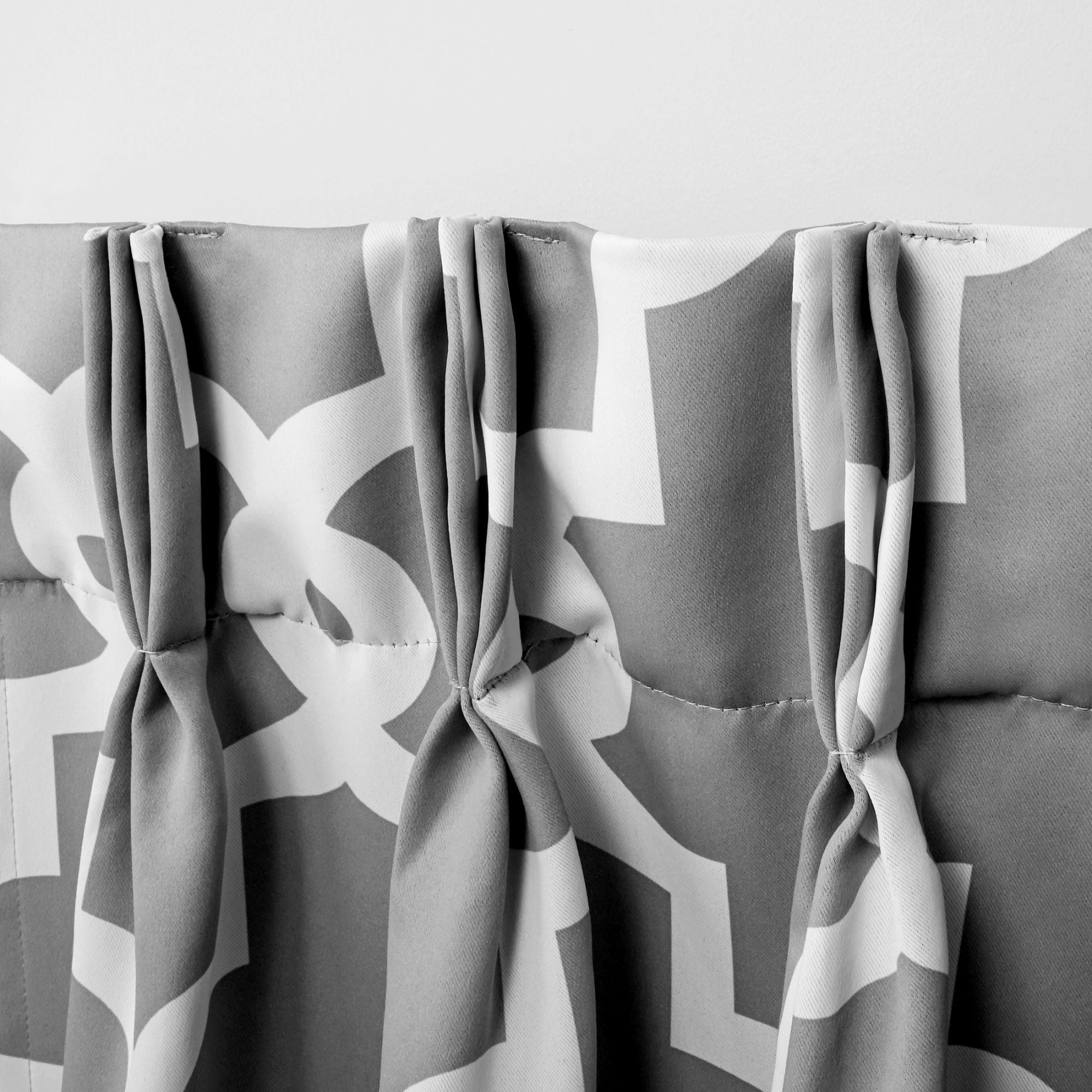 Exclusive Home Ironwork Sateen Woven Room Darkening Blackout Pinch Pleat Curtain Panel Pair, 84" Length, Black Pearl