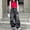 Black, variant on Girls Denim Cargo Pants Hop Street Dance Style Washed Utility Jeans Vintage Distressed Multi Pockets Kids Casual Trousers 5-14Y