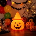 thumbnail image 2 of Tryvkinvive Halloween Pumpkin Decorations, Pumpkin Light with Witch Hat, Light Up Pumpkin Decorations,Halloween Decorations Indoor for Tabletop Mantel Party Home Decor, 2 of 8