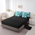 thumbnail image 5 of jejeloiu Vintage Aztec Rhombus 7-Piece Twin Bedding Sets,Cyan Bohemian Triangle Bedding Comforter Set,Boho Tribal Geometric Sheet Sets For Kids,Luxury Bedroom Decor Reversible, 5 of 8