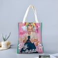 thumbnail image 2 of JOJO Siwa Bolso de tela con estampado de lienzo para mujer, bolsa de compras reutilizable y estética, con cremallera interior, regalo para mujer,38*45cm., 2 of 6