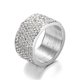thumbnail image 1 of Anillos de acero de titanio Anillo de articulación femenina Diamante completo Joyería de anillo de 12 mm de ancho, 1 of 1