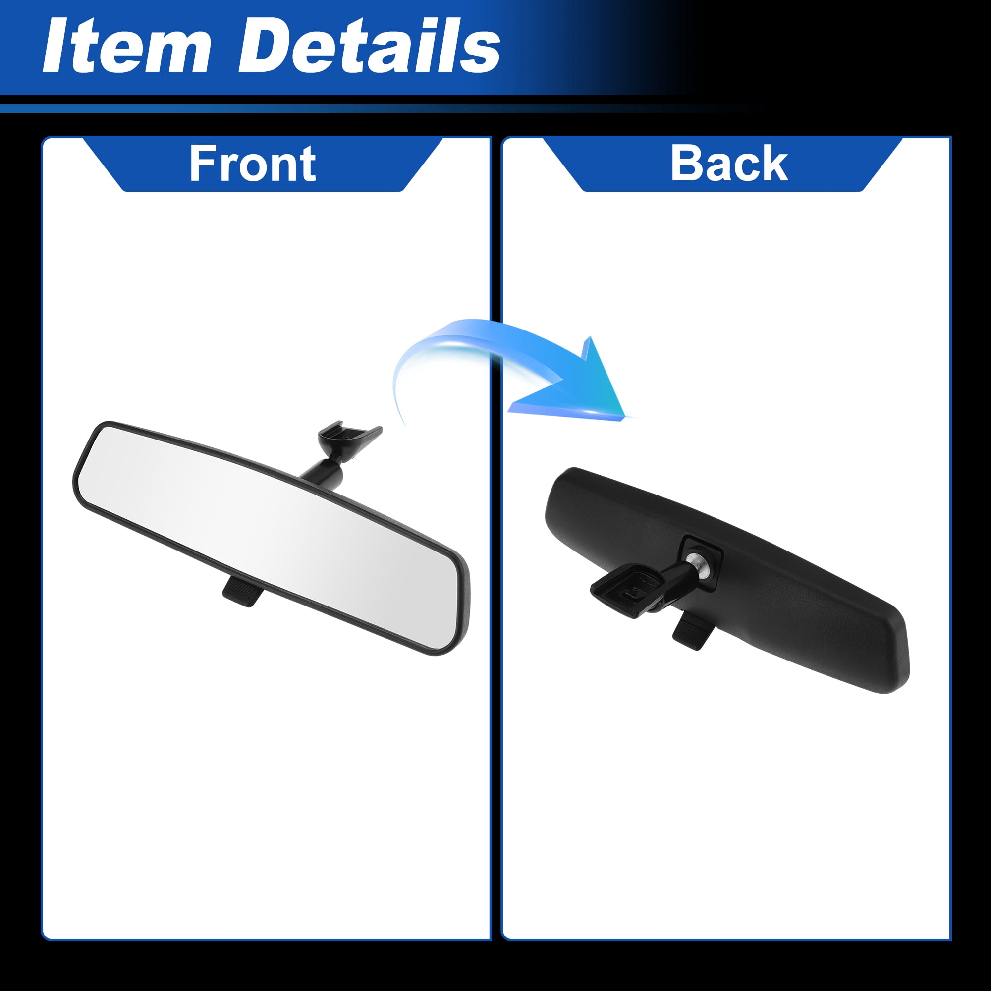 Unique Bargains Rearview Mirror Inner Rearview Mirror for Jeep Wrangler JK 2007-2012