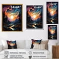 thumbnail image 4 of Designart "Moonlit River Through the Forest III" Landscapes Canvas Wall Art - Farmhouse Yellow Forest River Mountains Bedroom Canvas Wall Art, 4 of 6
