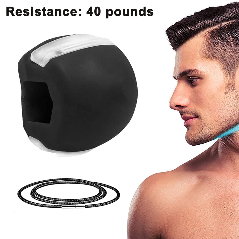 50 lbs Silicone Jaw Trainer Facial Muscle Chewer Face Neck Training Fitness Ball 