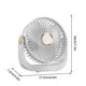 thumbnail image 2 of Ventilador pequeño de escritorio alto, silencioso, recargable, para oficina, dormitorio de estudiantes, ventilador portátil, 2 of 3