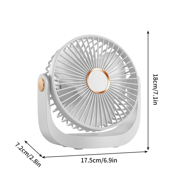 RoamHome Electric Portable Mini Fan Charging with LED Light & 5-Speed, 2400mAh Battery Powered Desk Fan Student Small Fans USB Rechargeable Personal Cooling Fans That Blows Cold Air (A)