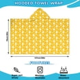thumbnail image 2 of Yellow Lemon Fruit Shapes Orange Pattern Hooded Bath Towel，50"x30" for Ages 3 To 12 Kids, Quick Dry Lightweight Soft Microfiber Hood Beach Towel Cover Up for Kids, 2 of 7