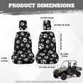 thumbnail image 7 of KUIFORTI Dog Paw Print UTV Seat Covers Seats Cover with Headrest Covers Full Protection Rhino UTV Accessories Compatible with Yamaha Rhino 700 660 450 2004-2021, 7 of 7