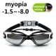 thumbnail image 2 of Gafas de natación profesionales, gafas de natación con tapones para los oídos, Clip para la nariz, galvanoplastia, impermeables, de silicona, Adluts, 2 of 5