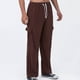 thumbnail image 5 of Pantalones largos para hombre, informales, holgados, ventilados, con bolsillos y cordón, para ejercicio al aire libre, rectos, de poliéster., 5 of 9