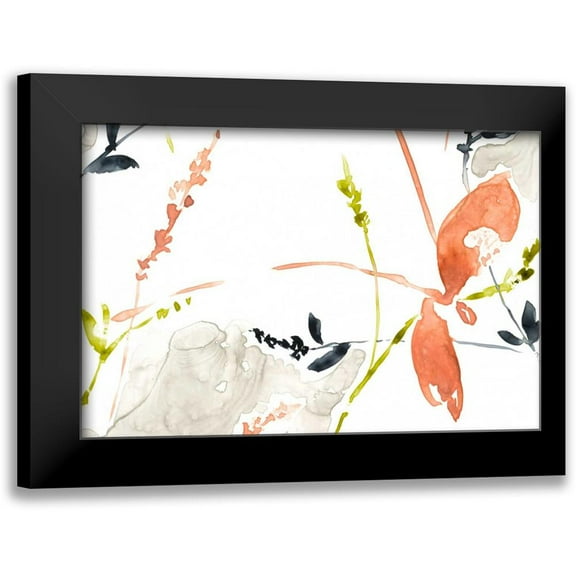 Goldberger, Jennifer 14x11 Black Modern Framed Museum Art Print Titled - Coral and Navy II