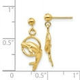 thumbnail image 2 of Beautiful 14k Dolphin Earrings, 2 of 2