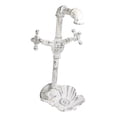 thumbnail image 2 of Cast Iron Antiqued White Spigot Faucet Bird On Flower Wall Bird Feeder Bath 16"H, 2 of 10