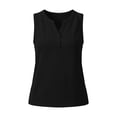 thumbnail image 5 of CHGBMOK Womens Tank Top Button V Neck Sleeveless Solid Summer Top Trendy Comfry Loose Casual Tank, 5 of 7