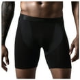 thumbnail image 2 of HUPOM Mens Underwear Boxer Briefs Male Thongs Medium waist Elastic Waist Solid Boxer Briefs Black 4XL, 2 of 6