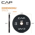 thumbnail image 4 of Juego de paragolpes olímpicos CAP Barbell Budget, 10 libras, par negro, 4 of 6