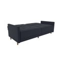 thumbnail image 4 of Home Square 2 Piece Coil Linen Convertible Sleeper Sofa Set in Navy Blue, 4 of 10