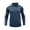 Blue, variant on Men Spring Fall Shirt Buttoned Turn-down Collar Long Sleeves Slim Fit Quick Dry Pullover Thin Fitness Outdoor Training Top
