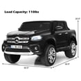 thumbnail image 2 of Gymax 12V 2-Seater Kids Ride On Car Licensed Mercedes Benz X Class RC w/ Trunk Black, 2 of 10