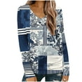 thumbnail image 2 of Women's Tops Long Sleeve Plus Size Casual Non Positioning Printed-neck Long Sleeved T-shirt Loose Fashionable Top, 2 of 5