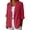 Red cotton linen blazer a1, variant on thefmos Women's Blazer 3/4 Sleeve Button Down Open Front Casual Jacket Collared Summer Fall Fashion Tops Office Work Vacation Clothes, Beige XL