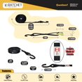 thumbnail image 5 of eRatchet 1" Tie-Down Cam Buckle Strap w/ S-Hooks | 1,500 Lbs. Breaking Strength | Cargo Straps for Flatbed, Trucks, and Trailers (2 Pack) (15 FT, Black), 5 of 8